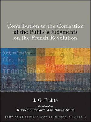 cover image of Contribution to the Correction of the Public's Judgments on the French Revolution